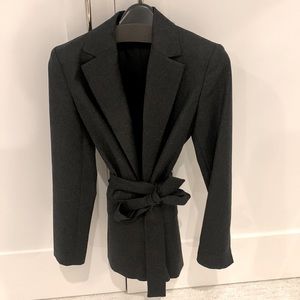 Belt blazer sleek flannel like new